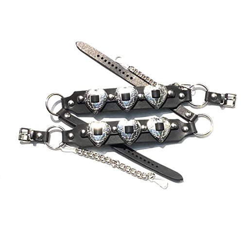 Dangerous Threads Westernstiefel Leder Harness Ketten Damen mit Herz Conchos NP von Dangerous Threads