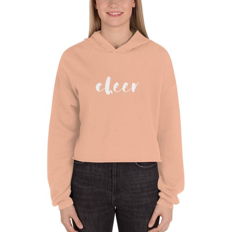 Jubeln Sie | Kursivschrift Schrift Crop Hoodie Für Cheerleader von DangerousCheer