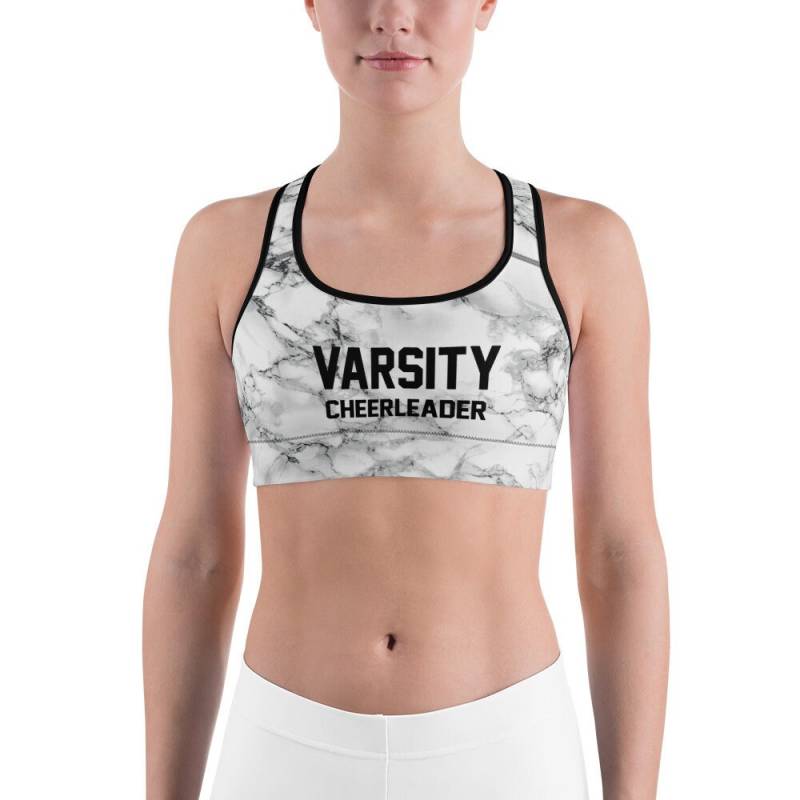 Varsity Cheerleader Marmor Sport-Bh von DangerousCheer