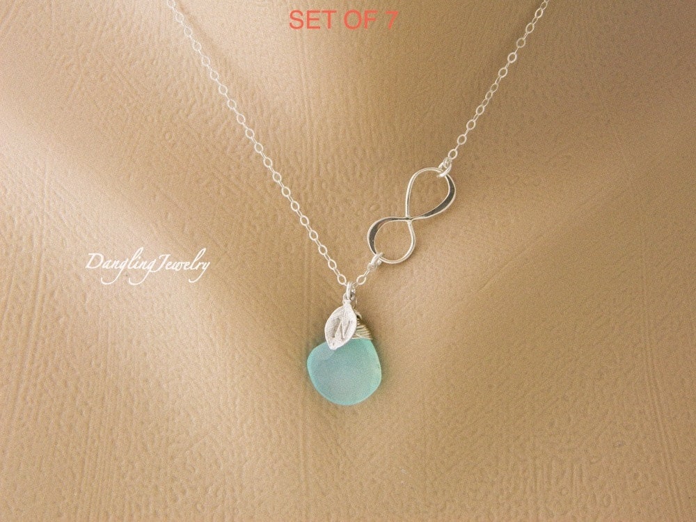 Brautjungfer Schmuck, Anfängliche Halskette, Set Sieben, Personalisierte Bridesmaid Gift, Birthstone Hochzeit Schmuck Brautjungfer Schmuck, Anfängliche Halskette, Set Sieben, Personalisierte Bridesmaid Gift, Birthstone Hochzeit Schmuck von DanglingJewelry