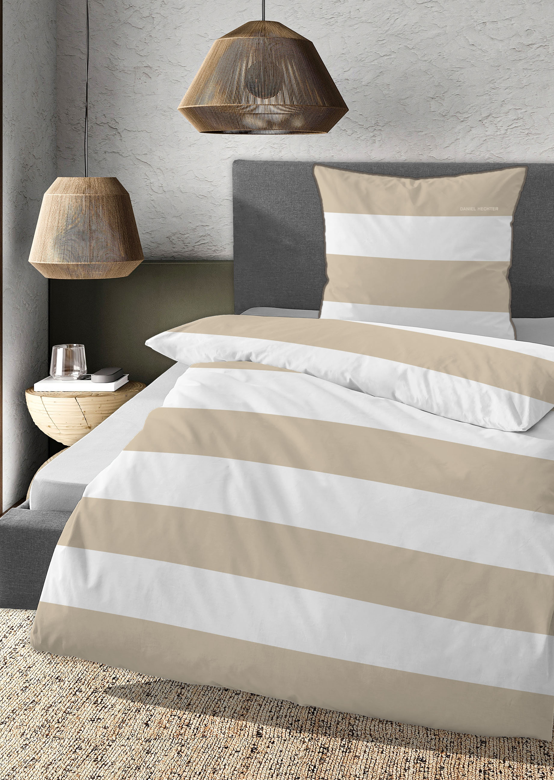 Daniel Hechter Bettwäsche "0041301" 2 Stk. tlg. hautsympathisch, Reißverschluss, ganzjährig nutzbar, LOGO + Paspel von Daniel Hechter