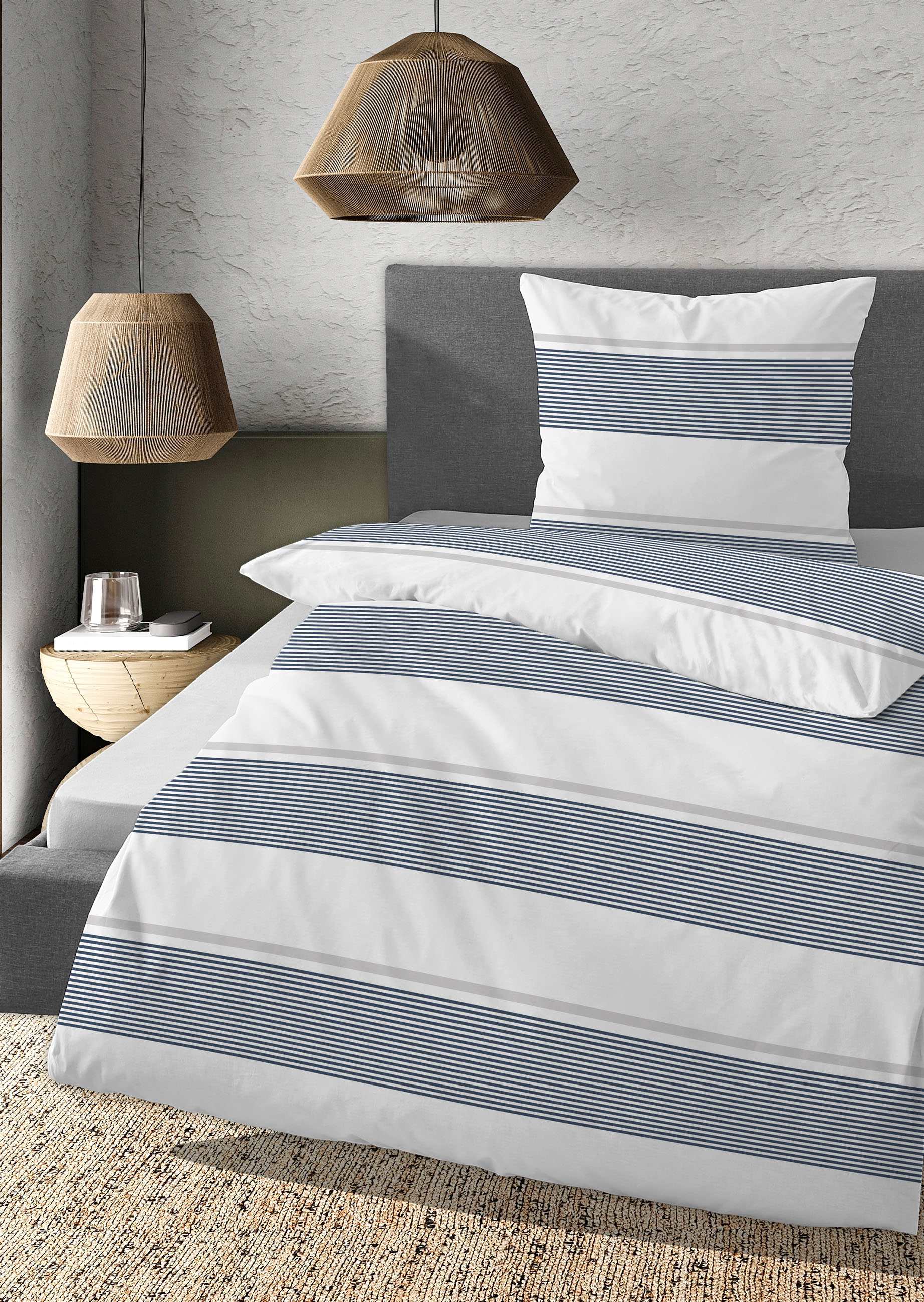 Daniel Hechter Bettwäsche "0041302" 2 Stk. tlg. hautfreundlich, mit Reißverschluss, ganzjährig einsetzbar, Flaglabel von Daniel Hechter