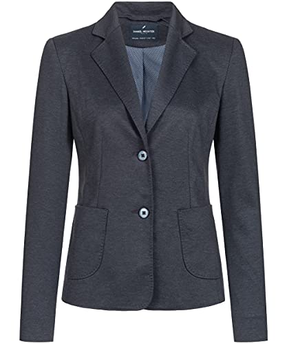 Daniel Hechter Damen Jersey Blazer Casual Modern Fit Blau Microdessin Modell 30950 Corporate Fashion Größe 40 von Daniel Hechter