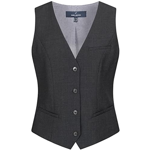 Daniel Hechter Damen Weste Tailored Modern Fit Anthrazit Modell 30940 Corporate Fashion Größe 34 von Daniel Hechter