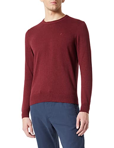 HECHTER PARIS Herren Knit Crewneck Rundhals Pullover, Dark red, S von Daniel Hechter