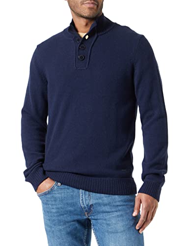 HECHTER PARIS Herren Knit Troyer Pullover, Midnight Blue, L von Daniel Hechter