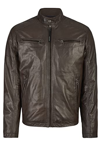 HECHTER PARIS Herren Leather-Blouson Lederjacke, blackbrown, 56 von Daniel Hechter