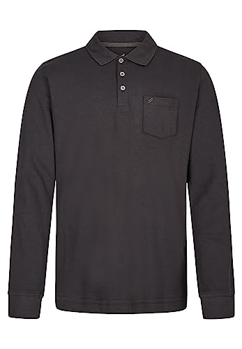 HECHTER PARIS Herren Longsleeve Polo Hemd, Black, M von Daniel Hechter