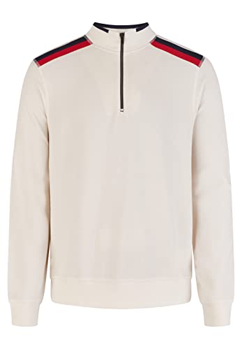 HECHTER PARIS Herren Sweat Zip Troyer, Offwhite, L von Daniel Hechter