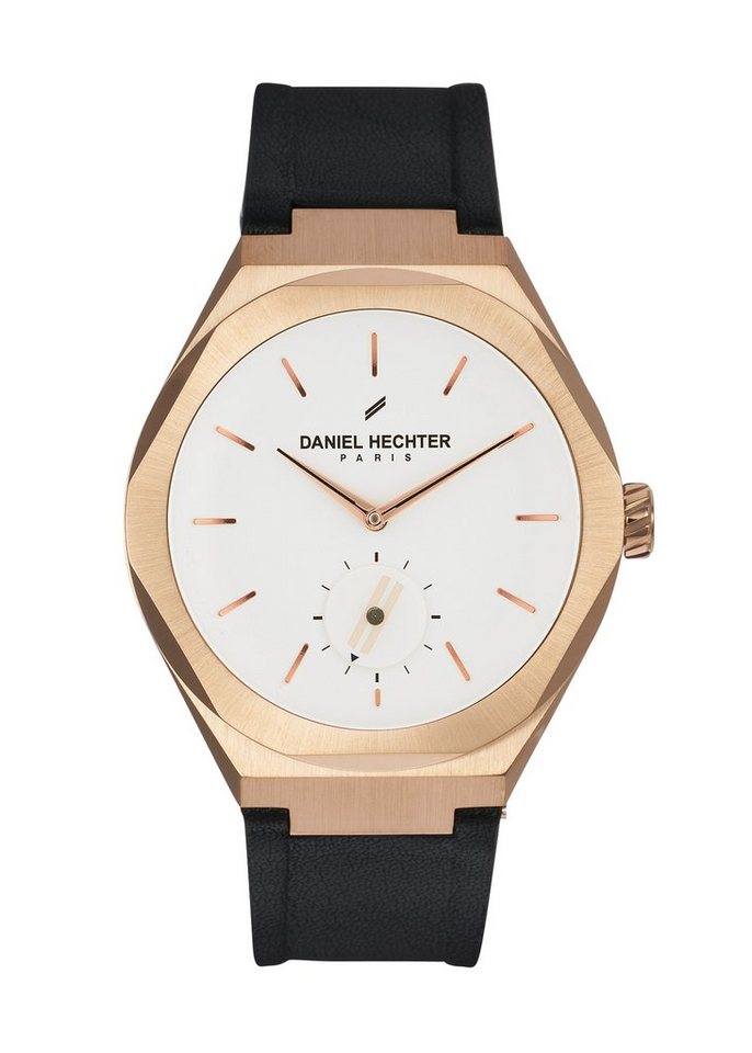 HECHTER PARIS Quarzuhr Fusion Man Rose Gold, mit Lederband von HECHTER PARIS