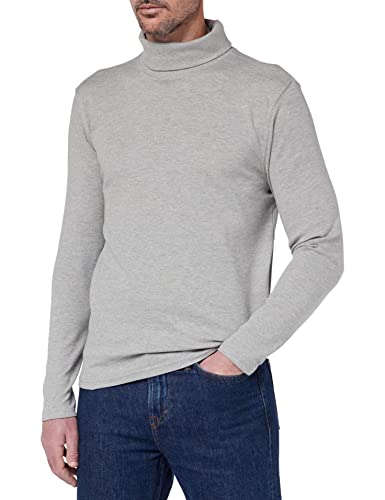 HECHTER PARIS Herren Jersey ROLL Neck Interlock Shirt, Silver, M von Daniel Hechter