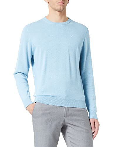 HECHTER PARIS Herren Knit Crewneck Rundhals Pullover, Steel Blue, S von Daniel Hechter