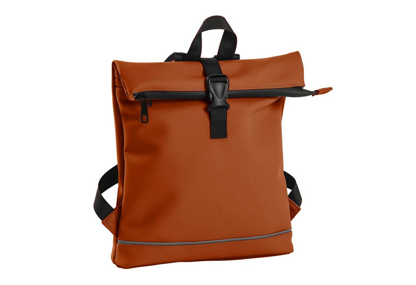 Daniel Ray Fahrradrucksack, Rolltop-Rucksack Jefferson PU-Rollrucksack Steckschnallen-Verschluss von Daniel Ray