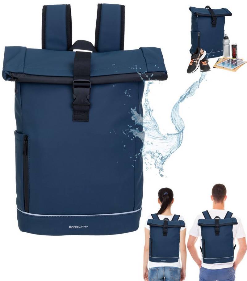Daniel Ray Freizeitrucksack Kurierrucksack wasserabweisend Outdoor Damen Herren, Highlands Laptoprucksack Tasche wasserabweisend + Etui von Daniel Ray