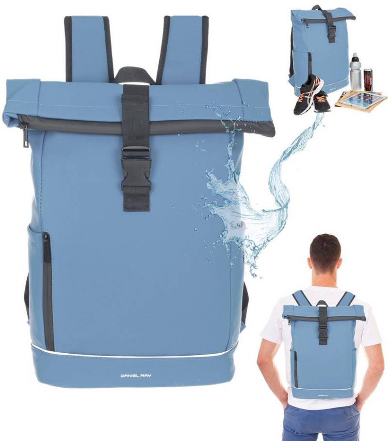 Daniel Ray Freizeitrucksack Kurierrucksack wasserabweisend Outdoor Damen Herren, Highlands Laptoprucksack Tasche wasserabweisend + Etui von Daniel Ray