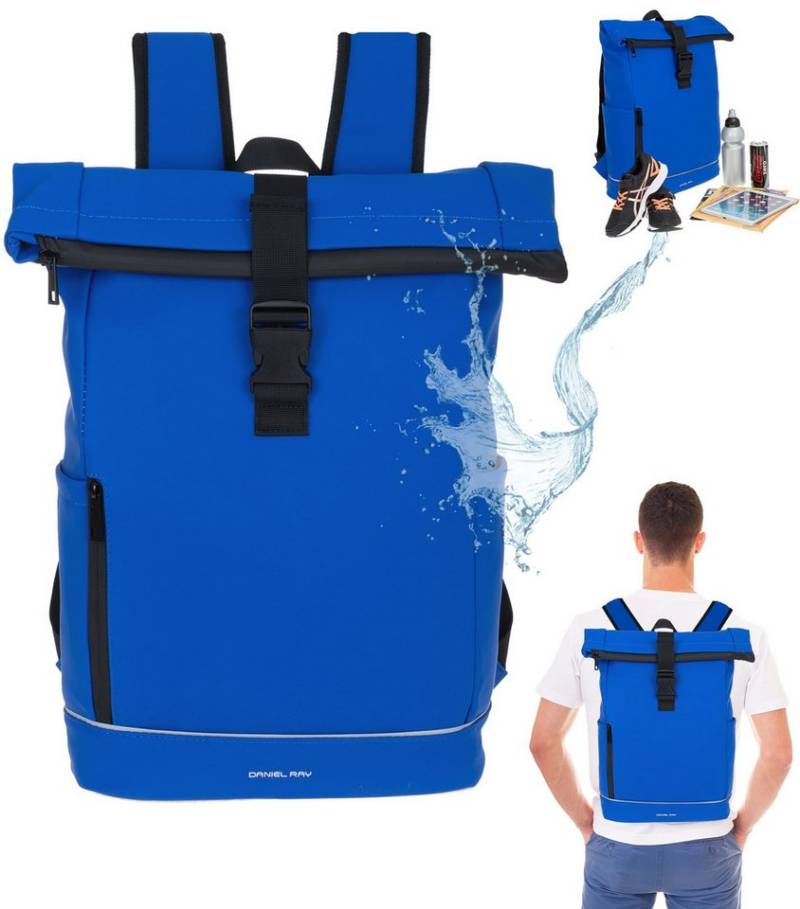 Daniel Ray Freizeitrucksack Kurierrucksack wasserabweisend Outdoor Damen Herren, Highlands Laptoprucksack Tasche wasserabweisend + Etui von Daniel Ray