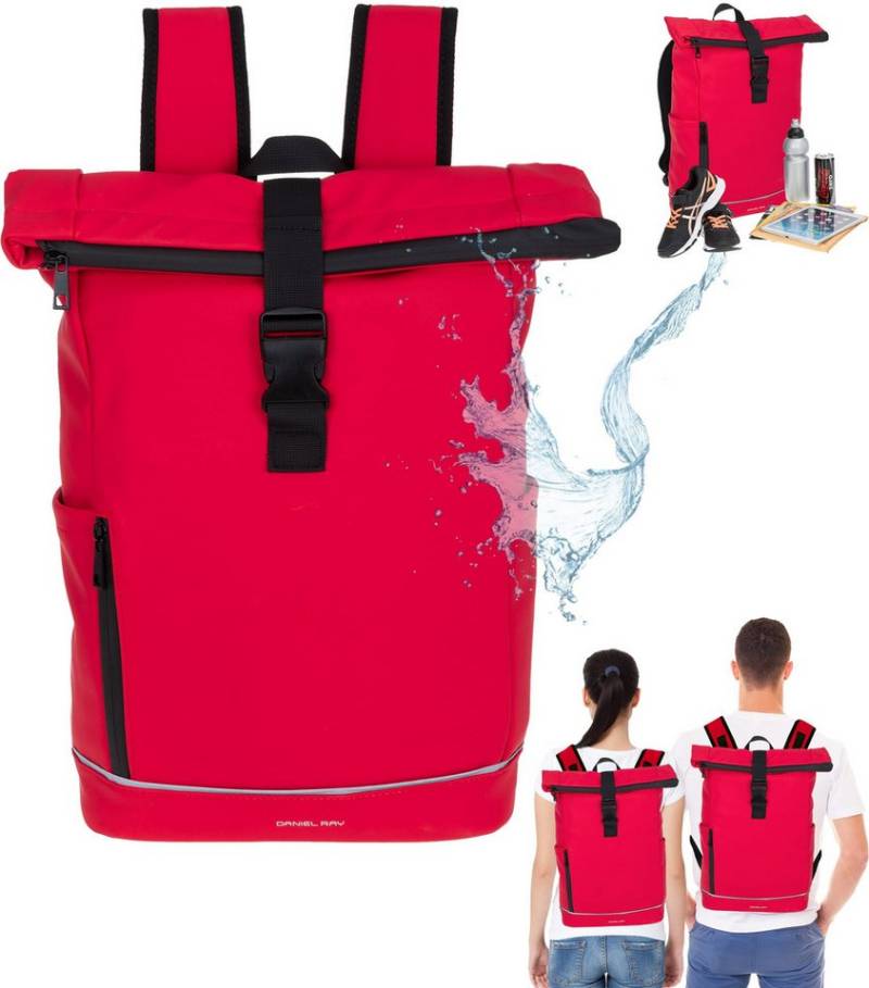 Daniel Ray Freizeitrucksack Kurierrucksack wasserabweisend Outdoor Damen Herren, Highlands Laptoprucksack Tasche wasserabweisend + Etui von Daniel Ray