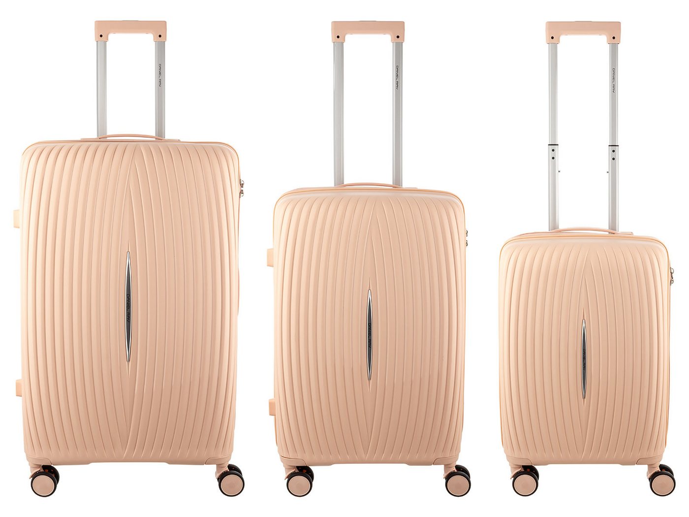Daniel Ray Kofferset Travel Castlemaine Gr. S/M/L Koffer 3-SET DR01.1620 Spinner, 4 Rollen, (Stück, 3 tlg., 3), vier 360°-Doppelrollen von Daniel Ray
