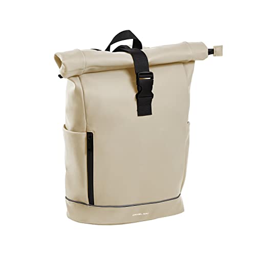 Daniel Ray Rucksack Kurierrucksack Daypack Highlands Größe Large DIN A4 Laptop Fach Fahrradrucksack Daypack Herren Damen Plane wetterfest 1086M + Schlüsselmäppchen (Creme White 05) von Daniel Ray