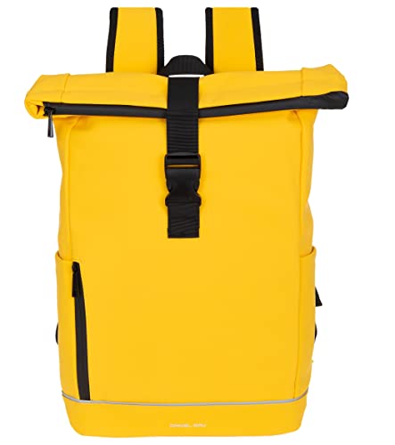 Daniel Ray Rucksack Kurierrucksack Daypack Highlands Größe Large DIN A4 Laptop Fach Fahrradrucksack Daypack Herren Damen Plane wetterfest 1086M + Schlüsselmäppchen (Yellow 07) von Daniel Ray