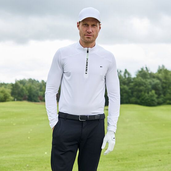 Daniel Springs 1/2 Zip Stretch Thermo Midlayer weiß von Daniel Springs
