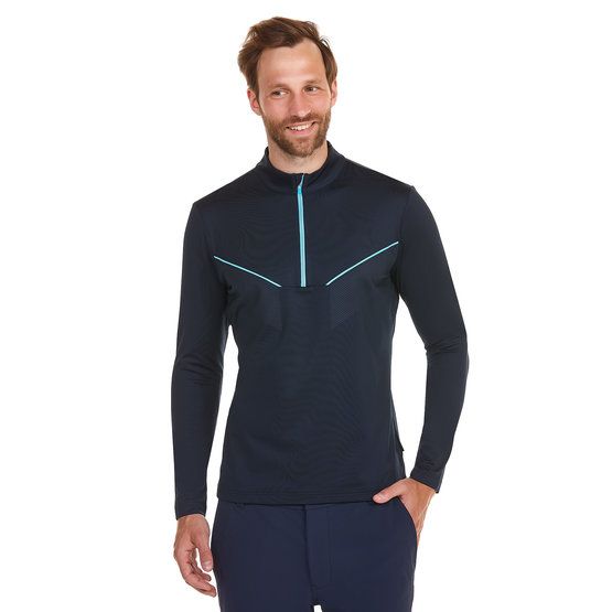 Daniel Springs 1/2 Zip Stretch Unterzieher Thermo navy von Daniel Springs