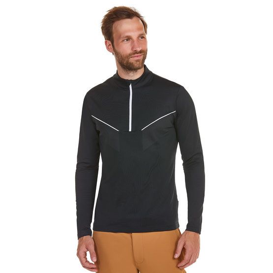 Daniel Springs 1/2 Zip Stretch Unterzieher Thermo schwarz von Daniel Springs