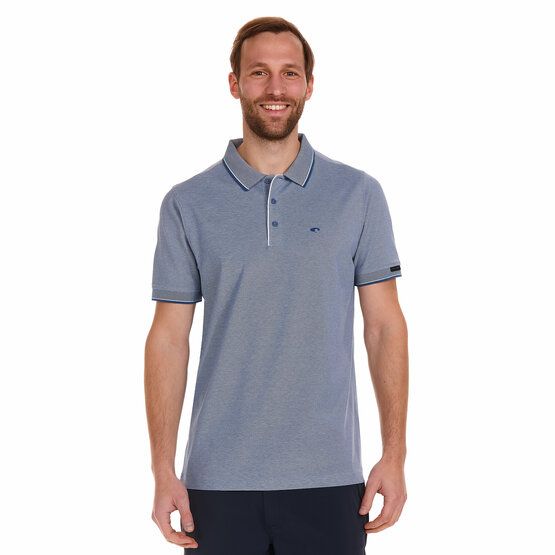 Daniel Springs 2-Tone Pique Halbarm Polo denim von Daniel Springs