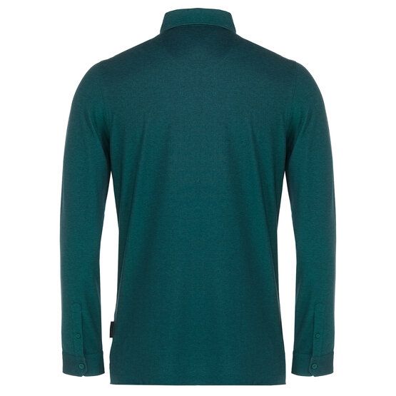 Daniel Springs 2-Tone Pique Thermo Langarm Polo grün von Daniel Springs