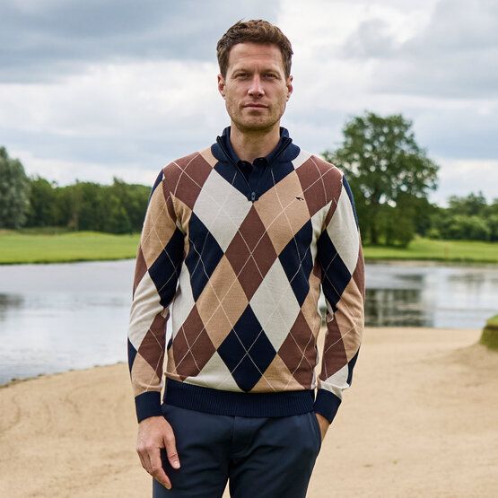 Daniel Springs Argyle Merino Troyer Strick braun von Daniel Springs