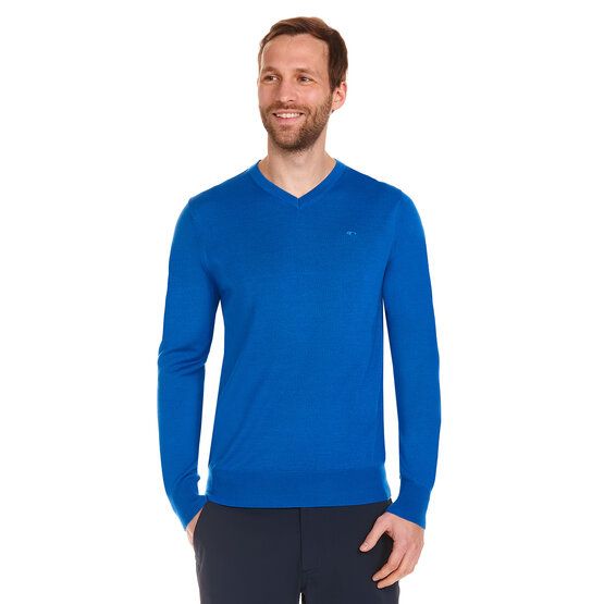 Daniel Springs Basic Pullover Strick blau von Daniel Springs