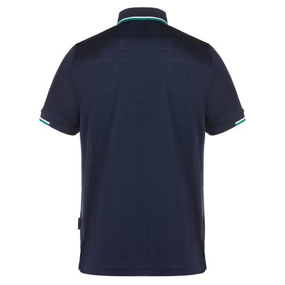Daniel Springs Jaquard-Struktur Halbarm Polo navy von Daniel Springs
