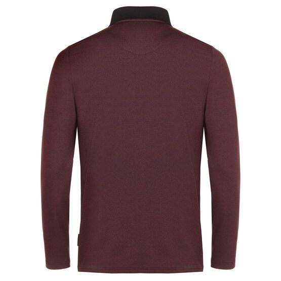 Daniel Springs Melange Thermo Langarm Polo dunkelrot von Daniel Springs