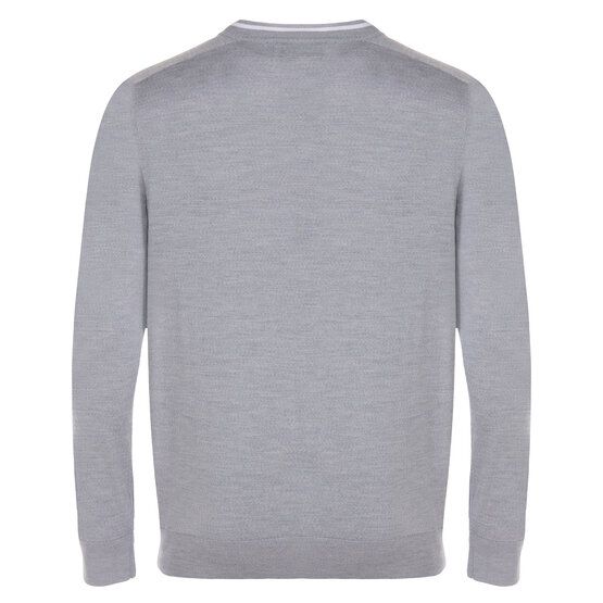Daniel Springs Merino Extrafein Pullover Strick hellgrau melange von Daniel Springs