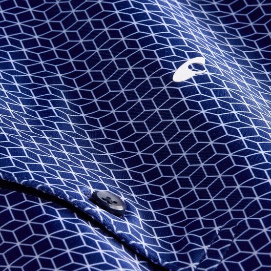 Daniel Springs Minimal Druck Funktions Halbarm Polo dunkelblau von Daniel Springs