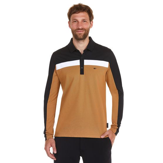 Daniel Springs Pique Thermo Polo Langarm camel von Daniel Springs