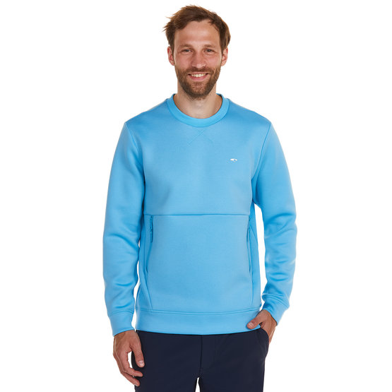 Daniel Springs Sweatshirt Struktur Techno Midlayer Stretch blau von Daniel Springs