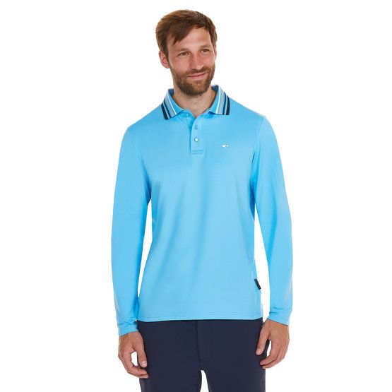 Daniel Springs Thermo Polo Langarm blau von Daniel Springs