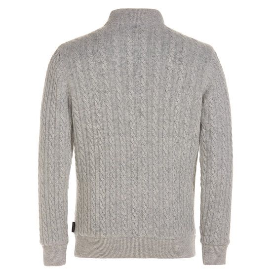 Daniel Springs Troyer Windstopp Strick hellgrau melange von Daniel Springs