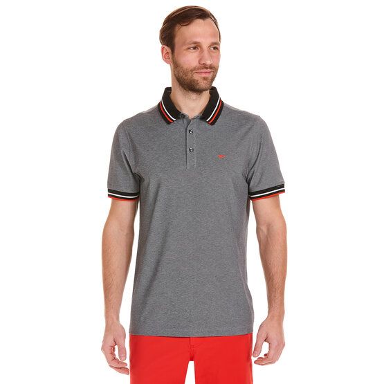 Daniel Springs melange polo Halbarm Polo anthrazit von Daniel Springs