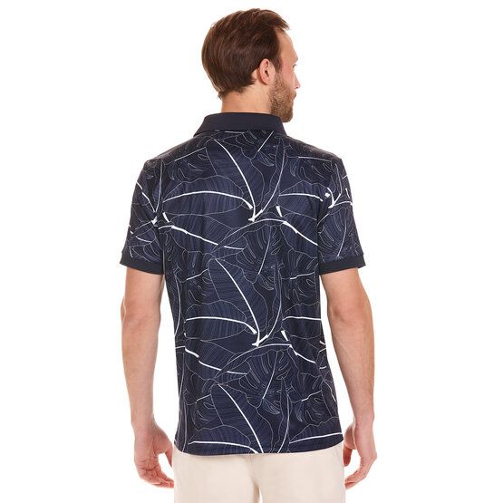 Daniel Springs repeated print polo Halbarm Polo navy von Daniel Springs