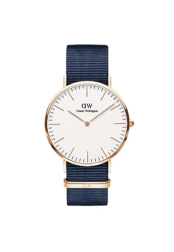 Daniel Wellington Classic Bayswater, Nachtblau/Roségold Uhr, 40mm, NATO, für Herren von Daniel Wellington