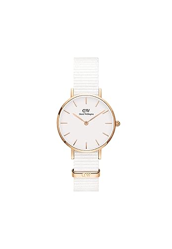 Daniel Wellington Petite Dover, Weiß/Roségold Uhr, 28mm, Nato, für Damen von Daniel Wellington