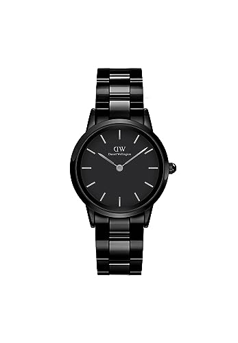 Daniel Wellington Iconic Link Ceramic Uhr Damen, 28mm Edelstahl (316L) Black Damen Uhr von Daniel Wellington