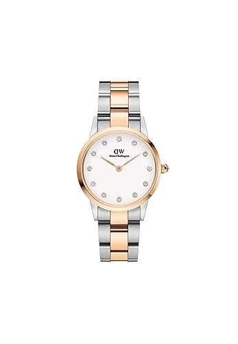 Daniel Wellington Iconic Link Lumine Uhr Damen, 28mm Edelstahl (316L) Roségold Damen Uhr von Daniel Wellington