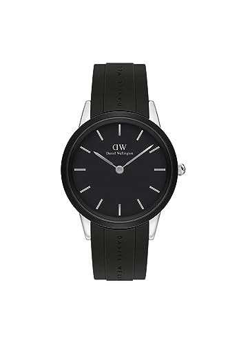 Daniel Wellington Iconic Motion 40mm Uhr Herren, DW Klassisch Rubber Silber Herren Uhr von Daniel Wellington