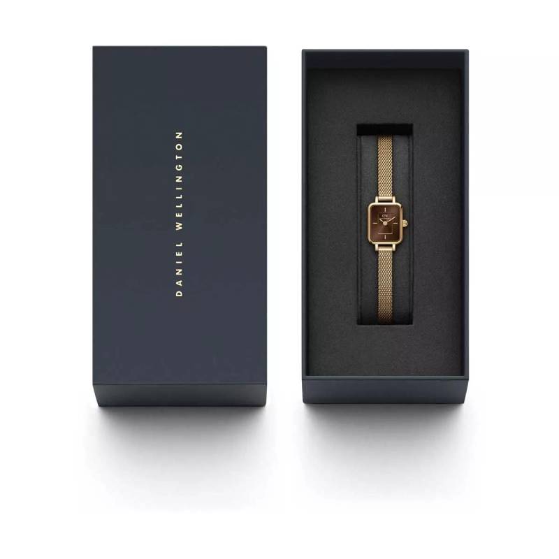 Daniel Wellington Uhr - Dw Quadro Mini Evergold G 15X18Mm Amber Sunray - Gr. unisize - in Gold - für Damen von Daniel Wellington