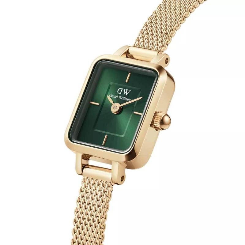 Daniel Wellington Uhr - Dw Quadro Mini  Evergold G 15X18Mm Emerald Sunray - Gr. unisize - in Gold - für Damen von Daniel Wellington