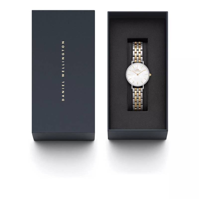 Daniel Wellington Uhr - Petite 28 Bezel 5-link White MOP TT G/S - Gr. unisize - in Mehrfarbig - für Damen von Daniel Wellington