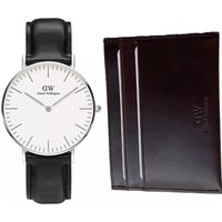 Daniel Wellington Uhren - DW COMBO Watch Sheffield 36mm Silver + leather car - Gr. unisize - in Silber - für Damen von Daniel Wellington